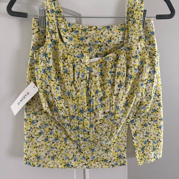 Adorable Bardot Yellow Floral Co-ord Top and Skirt - Size S - NWT! - Picture 3 of 6